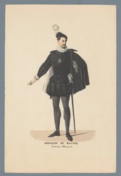 Chevalier De Malthe, tysk kostym (titel på objekt)