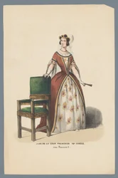 Dam av franska hovet XVI-talet. under Francois I (titel på objekt)