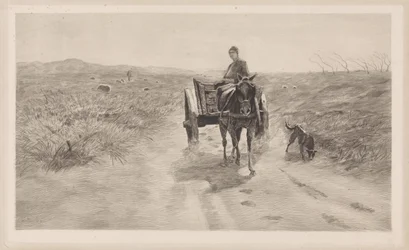 Landskap med hästvagn
