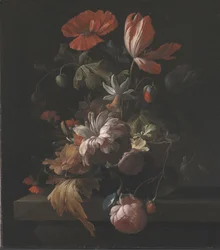 Blommor i en skål