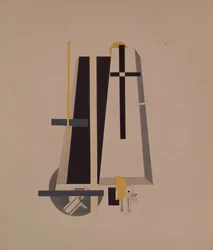 Kistmakare. Statyett för operan Seger över solen av A. Kruchenykh, 1920-1921