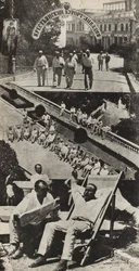 Arbetarnas hälsotillfrisknande. Illustration från USSR Builds Socialism, 1933.