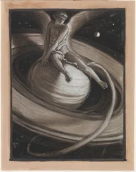 (Illustration till Rubáiyát av Omar Khayyám) Saturnus tron