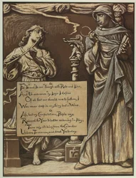 (Illustration till Rubáiyát av Omar Khayyám) Förnuftets skilsmässa