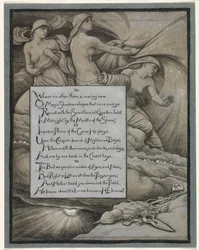 (Illustration till Rubáiyát av Omar Khayyám) Ödet samlas i stjärnorna