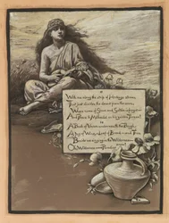 (Illustration till Rubáiyát av Omar Khayyám) Sången i vildmarken