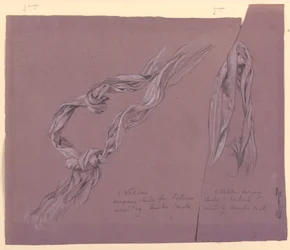 Teckning, Studier av draperi till "Fortune", ca 1887
