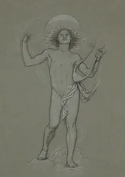 Studie för Figure of Apollo, från de 60 studierna för Huntington-taket (1926.80)