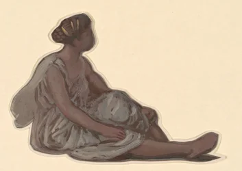 Studie för grekiska flickor som badar, ca. 1872.