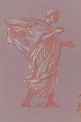 Studie för grekiska flickor som badar, ca. 1872.