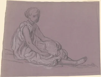 Studie för grekiska flickor som badar, ca. 1872.