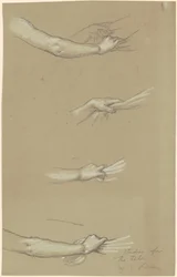 Studie för "The Fates Gathering in the Stars"
