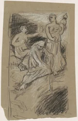 Studie för The Fates Gathering in the Stars, 1884-1887.