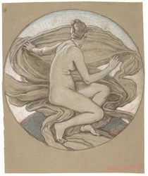 Studie för "The Morning Glory"