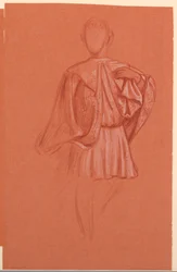 Studie av en kostymklädd figur