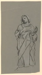 studie av en kostymfigur