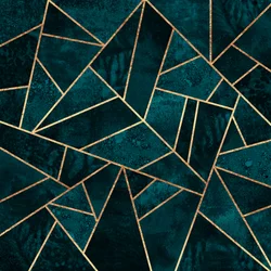 Elegant geometri i blågrönt