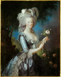 Rose porträtt av Marie Antoinette av Lorraine Habsburg