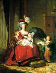 Marie Antoinette och hennes barn, 1787.
