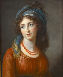 Porträtt av Aglaé de Gramont, née de Polignac 1768-1812, 1794