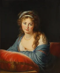 Porträtt av grevinnan Yekaterina Skavronskaya, född von Engelhardt 1761-1829, 1796