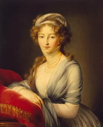 Porträtt av kejsarinnan Elizabeth Alexeievna, prinsessan Louise av Baden 1779-1826, 1798
