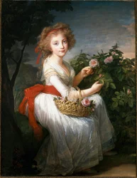 Porträtt av Maria Cristina av Neapel och Sicilien, ca 1790 (olja på duk)