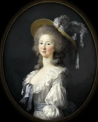 Porträtt av Marie Louise av Savojen 1749-1792, prinsessa av Lamballe