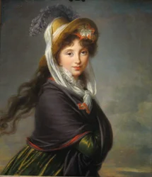 Porträtt av prinsessan Irina Ivanovna Vorontsova, född Izmaylova 1768-1848, ca 1797