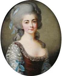 Porträtt av operasångerskan Antoinette Saint-Huberty 1756-1812, ca. 1780