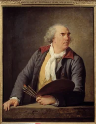 Porträtt av målaren Hubert Robert (1733-1808). Målning av Marie Elisabeth Louise Vigee Le brun (eller Vigee-Lebrun eller Vigee Lebrun) (1755-1842)