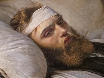 En sårad dansk soldat, detalj
