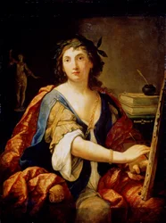 Allegori över måleriet, självporträtt, 1658
