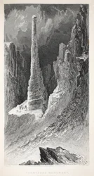 Tennysons monument, illustration från "The second Grinnell Expedition in Search of Sir John Franklin...", 1856
