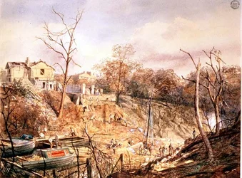 Macclesfield Bridge och kanalen efter Regent