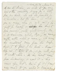 Autografbrev till John Ruskin, Casa Giudi, Florens, 3 juni 1859