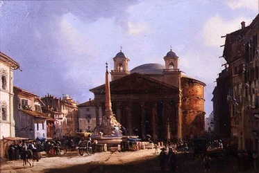 Pantheon, Rom (olja på panel)