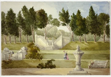 Trädgård i Clifton Hall