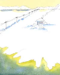 En person som lever i självisk isolering, med en kallhjärtad hållning gentemot andra, drar ändå nytta av de vänliga handlingar genom vilka andra når ut i välgörenhet, 2004 (w/c på papper)