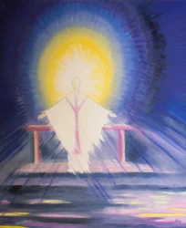 Efter invigningen vid mässan är Jesus Kristus, sann Gud och sann människa, närvarande hos oss i all sin härlighet, 2000 (olja ombord)