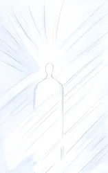 Kristus, verkligen man, före dig, är uppstånden och lever. Betrakta samma Kristus, Divine Son, majestätisk, 2001 (w/c på papper)