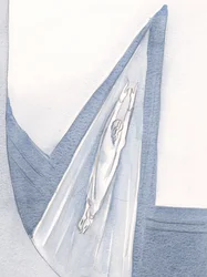 Kristus gick in i himlen klädd i vitt, och vi följer vägen., 2001 (w/c på papper)