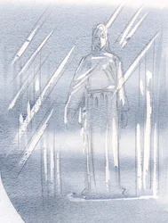 Kristus är gömd bakom två slöjor, 2000 (w/c på papper)