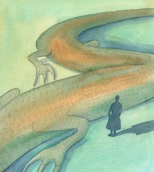 Kristus sa till mig: "Akta dig för ormen", 2005 (akvarell på papper)