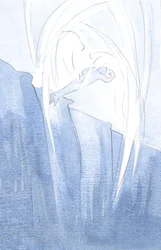 Kristus sänder sina änglar för att rädda själar från mörkret och föra dem närmare hans ljus., 2001 (w/c på papper)