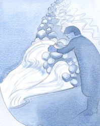 Varje uppriktig bekännelse av verklig svaghet får mer nåd att flöda genom oss, som vatten från en pool när hinder avlägsnas., 2001 (w/c på papper)