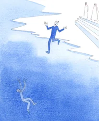 Alla som dör möter Kristus, även människor med andra religioner och även människor som aldrig har hört talas om honom, 2005 (akvarell på papper)