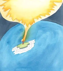 För ett liv som verkligen är värt något behöver vi tro på Gud, lita på hans godhet och makt och på förtjänsterna av Jesu lidande och död, 2005 (akvarell på papper)