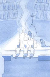 Hur glad är Kristus över att han hälsas med högtidlig och innerlig vördnad: anstår hans gudomlighet., 2001 (w/c på papper)