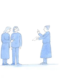 Om vi talar om kyrkans läror, om tro och moral, kan vi mötas av ilska eller likgiltighet, 2005 (akvarell på papper)